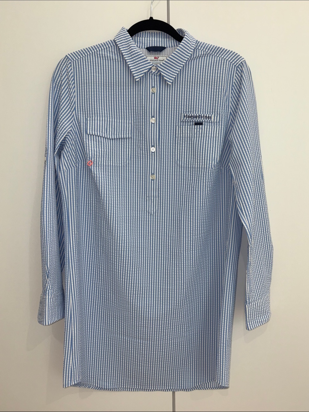 Vineyard Vines Blue & White Striped Button-Down Tunic